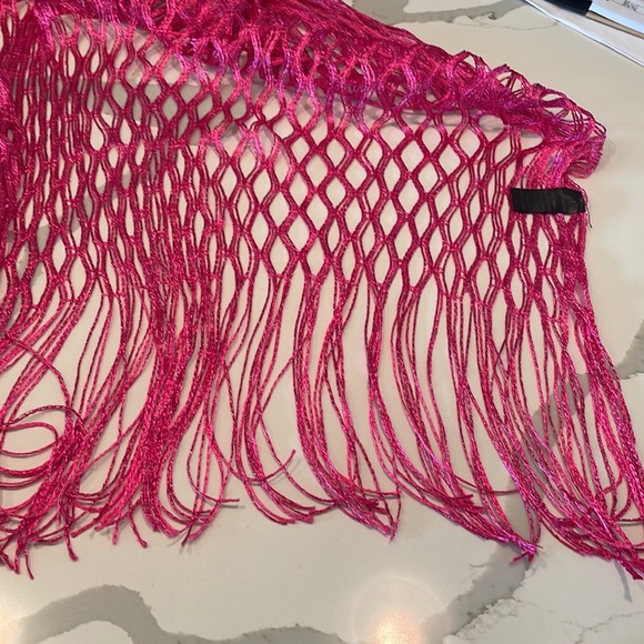 Tik Tok pink fishnet, Scarf NWT - Picture 8 of 10